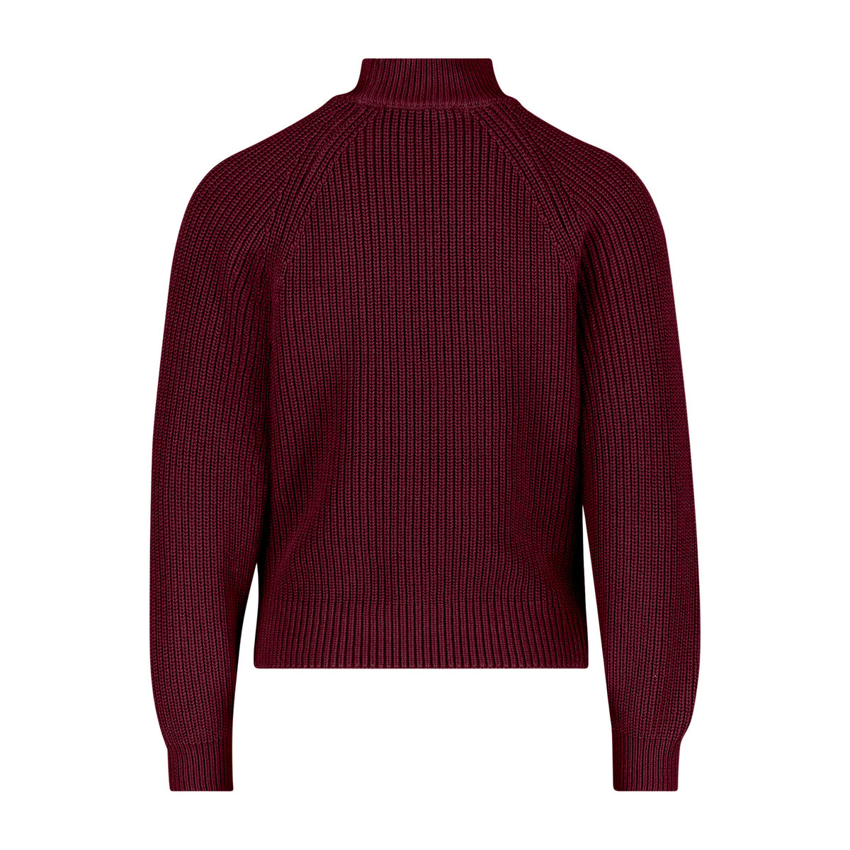 Pull-over en maille à bordures côtelées fall burgundy, BETTY & CO
