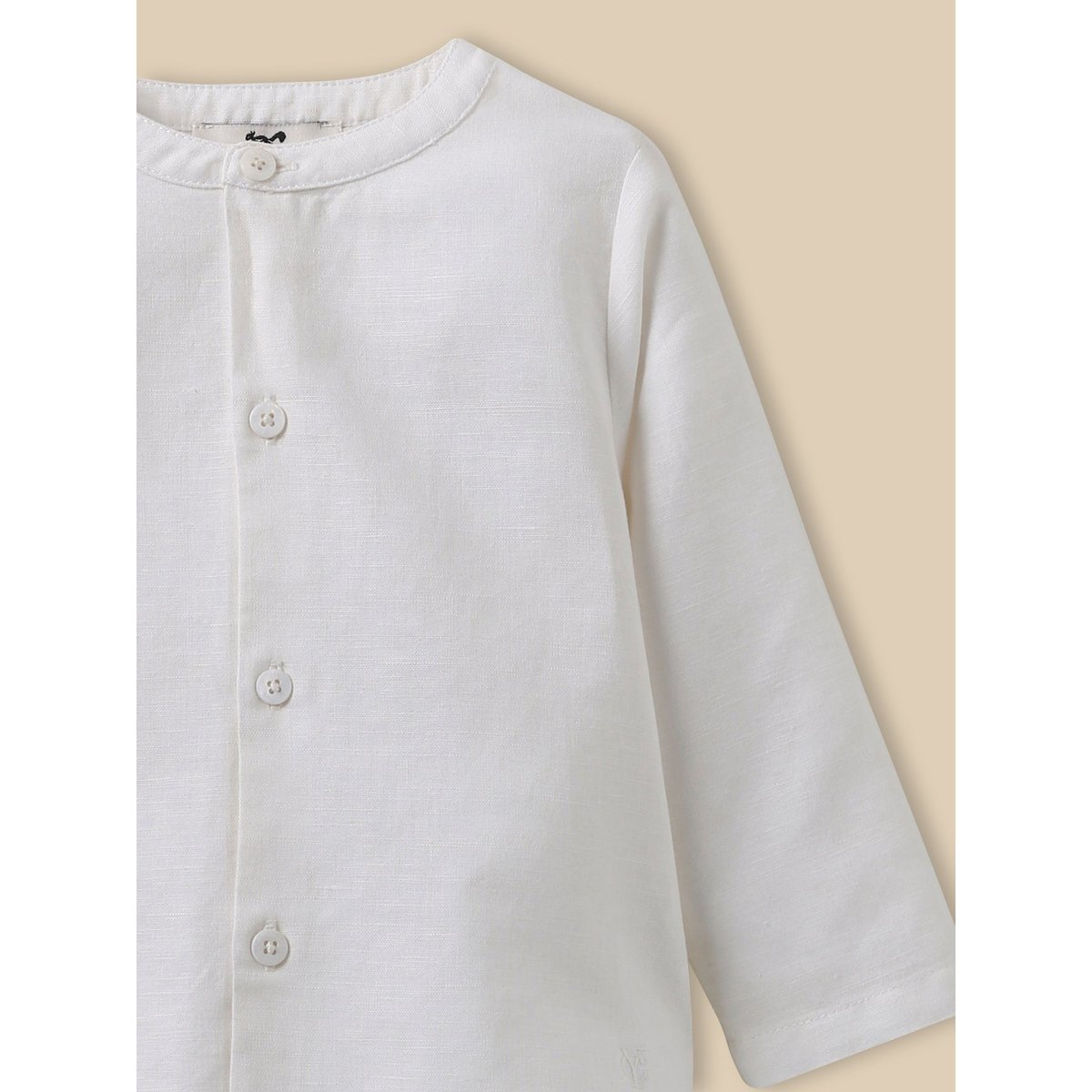 Chemise en lin et coton blanc doux, CYRILLUS