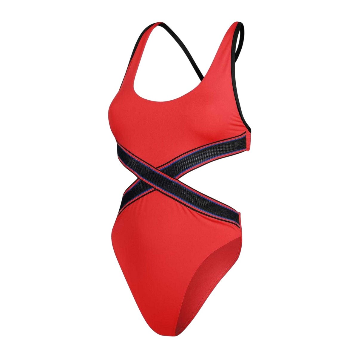 Maillot de bain 1 pièce motif/style découpé rouge, SPEEDO