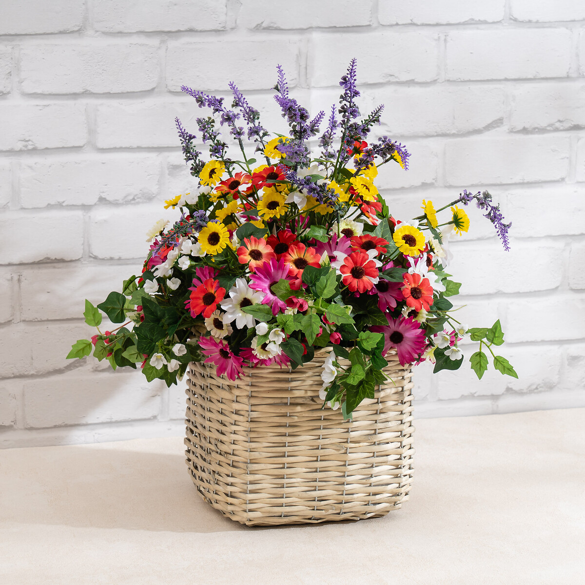52cm Artificial Mixed Floral Container green, SO'HOME