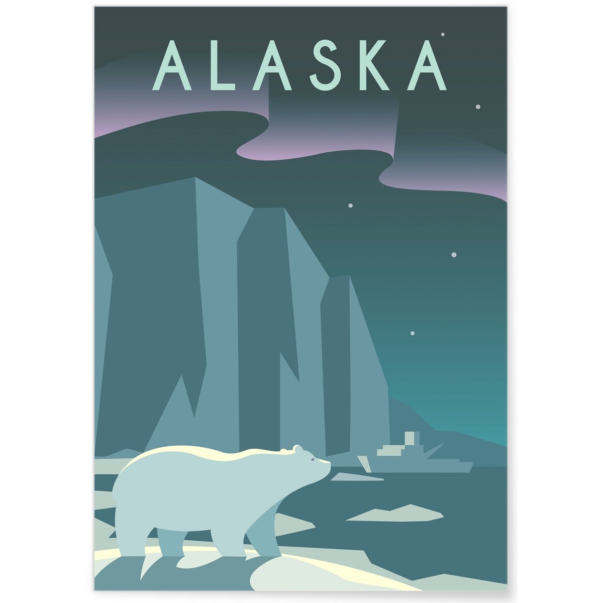 Affiche Alaska blanc, L'AFFICHERIE