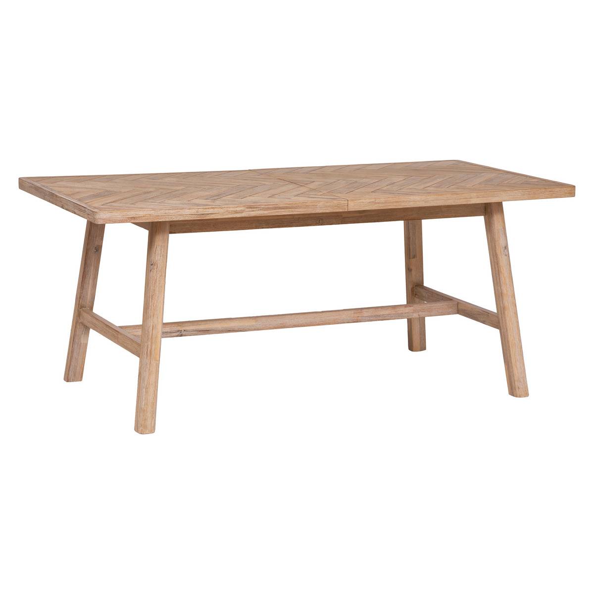 Table à manger extensible 6/10 places bois d'acacia AERIS beige, ATMOSPHERA