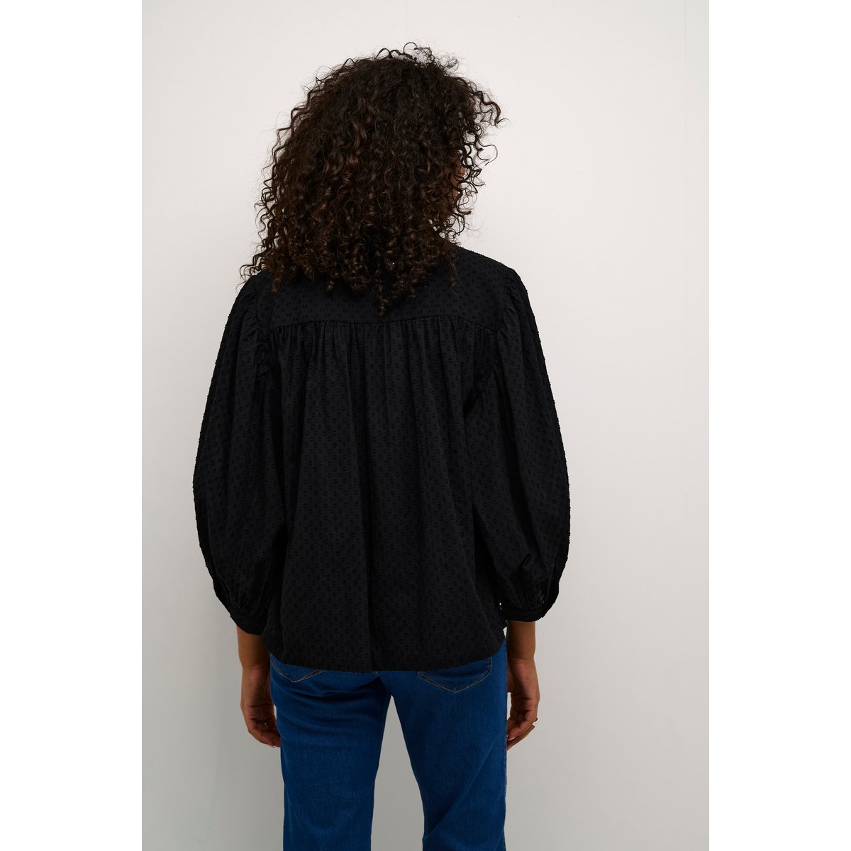 Long sleeved shirt noir black deep, KAFFE