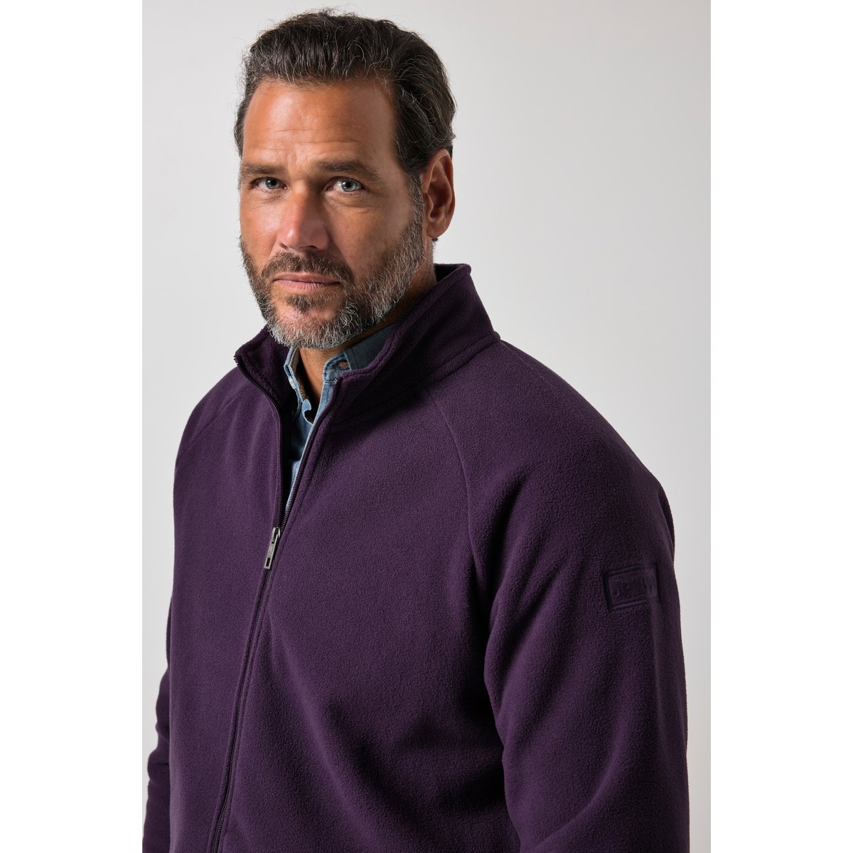 Veste en polaire Level 2, col montant violet foncé, JP1880