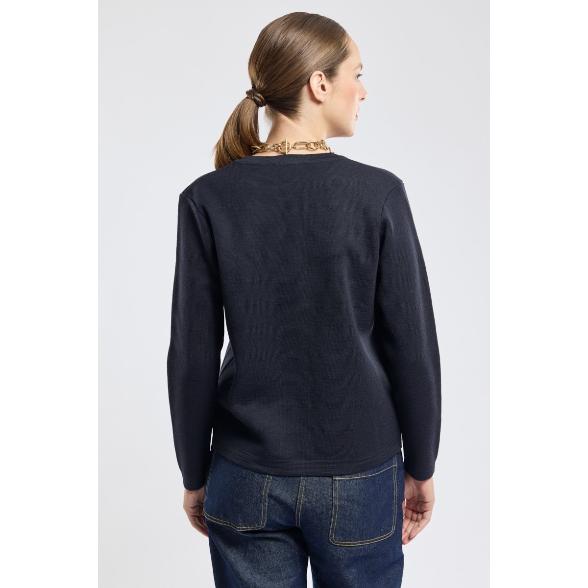 Cardigan en laine rich navy, ARMOR-LUX