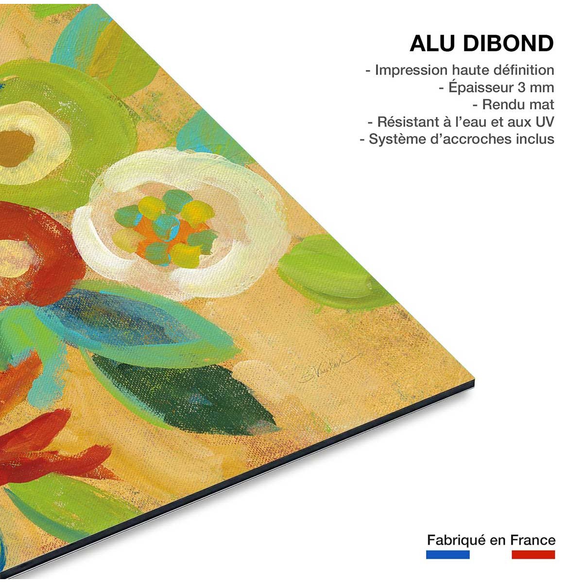 Tableau marché aux fleurs tableau alu dibond, HEXOA