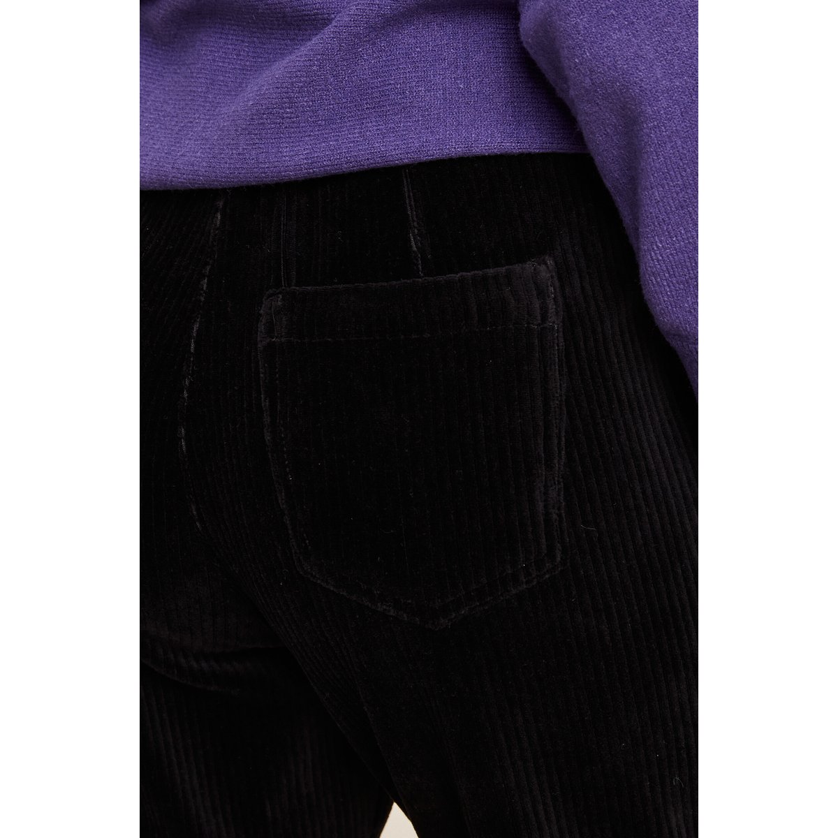Pantalon paperbag velours noir, BREAL