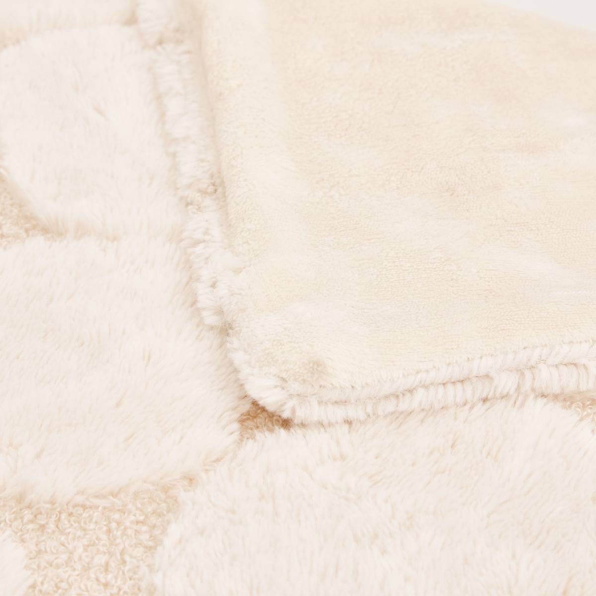 Plaid BOUCLY blanc chaud, ATMOSPHERA