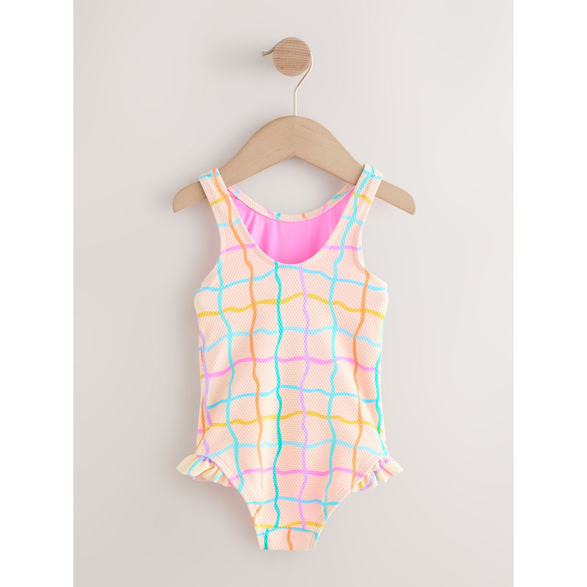 Maillot de bain à volants arc-en-ciel à carreaux, NEXT