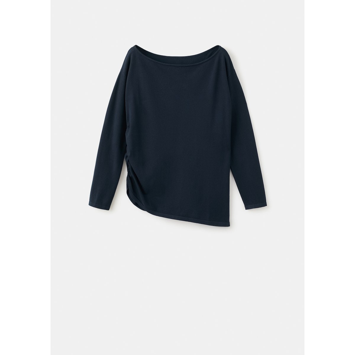 Pull maille col bateau bleu marine foncé, MANGO