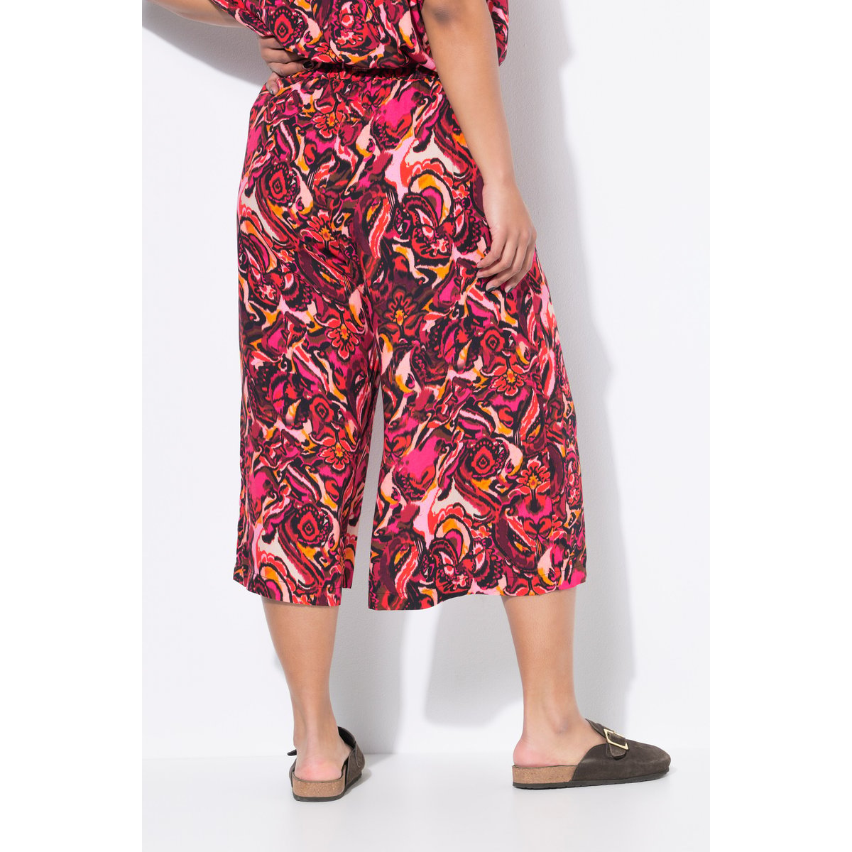 Jupe-culotte Wide Legs, imprimé all-over rose vif baies, STUDIO UNTOLD