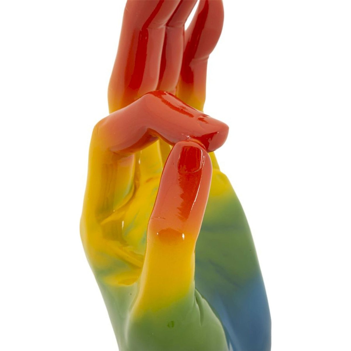 Sculpture main symbole pop finition brillante multicolore, RECOLLECTION