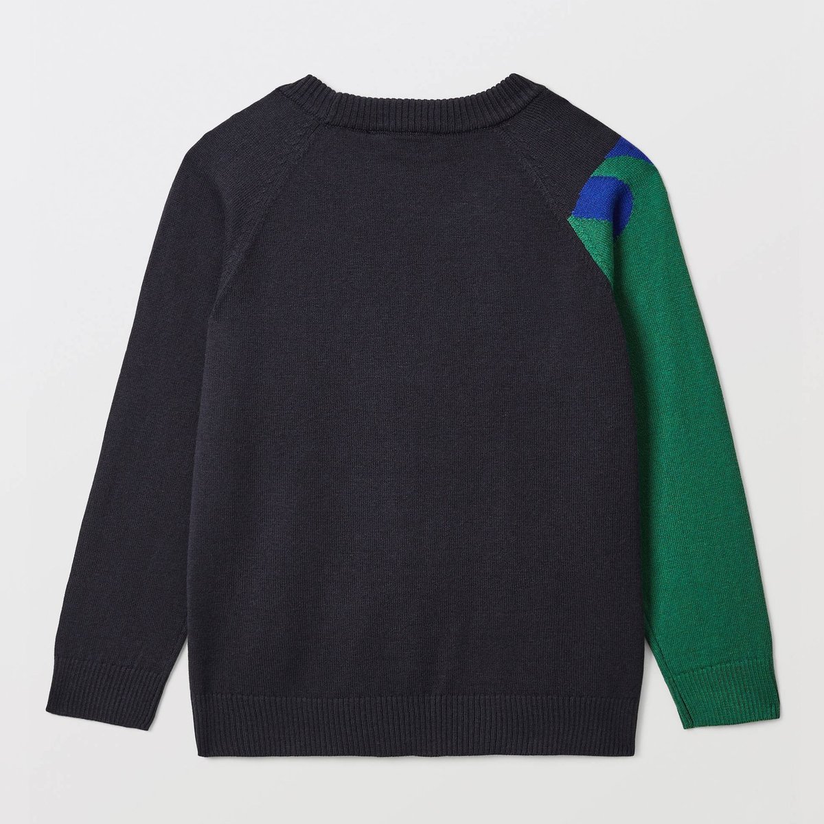 Pull col rond �� motif en coton cachalot, MONOPRIX