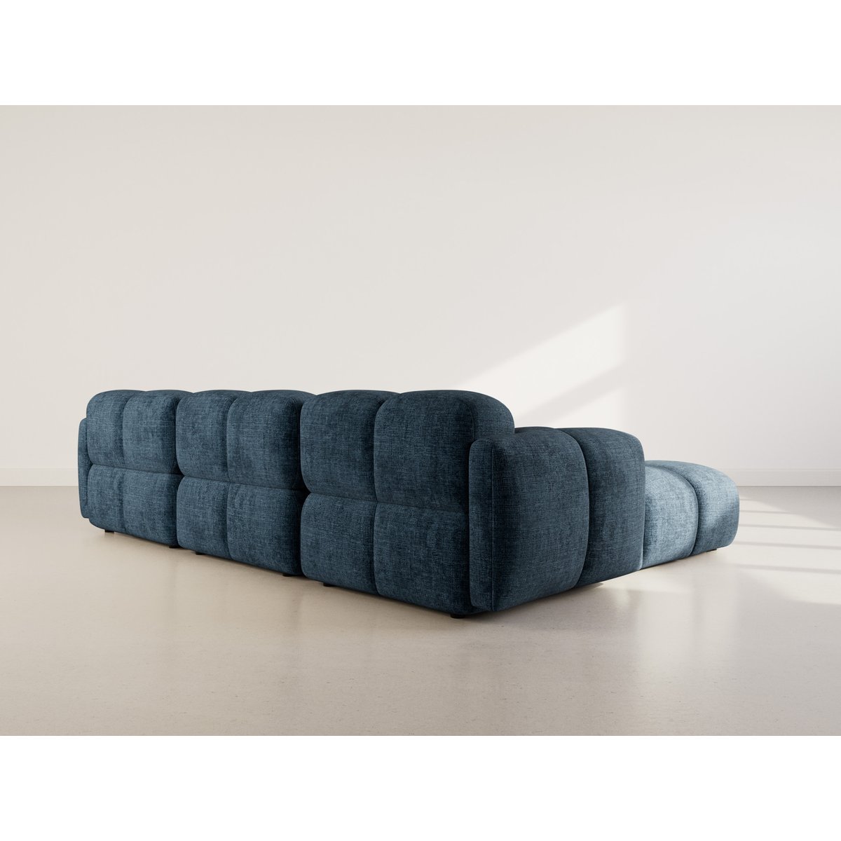 Canapé d'Angle réversible 4 places - GRACE bleu, BEST MOBILIER
