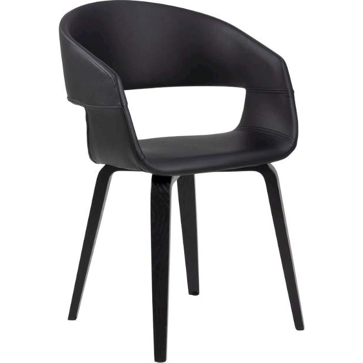Chaise avec accoudoirs DROKAN noir, RECOLLECTION