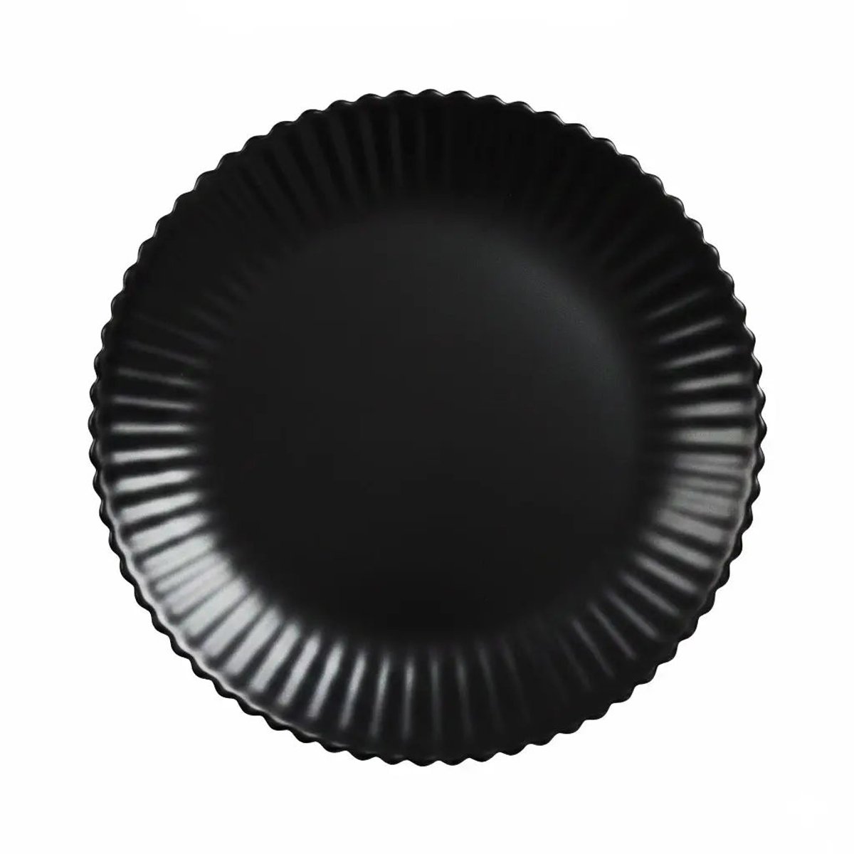 6 assiettes à dessert noires en verre 19 cm -BLOOM noir, LUMINARC