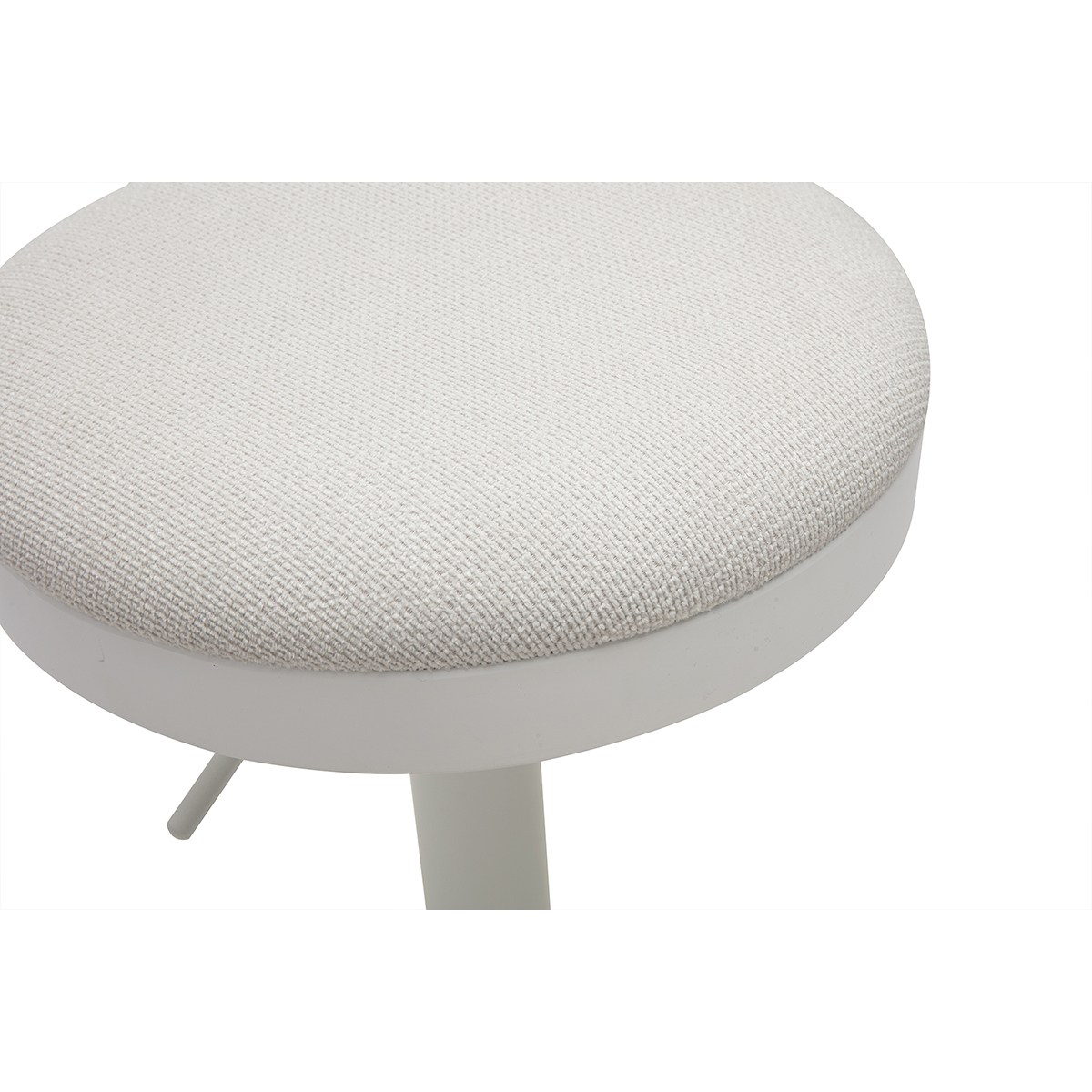 Tabourets de bar réglables en tissu chenille terre brûlée et métal (lot de 2) THOR beige, MILIBOO