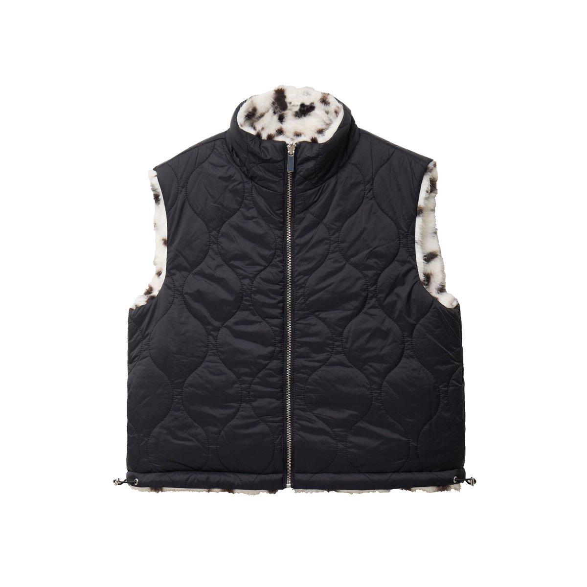 Veste sans manches col montant noir, CACHE CACHE