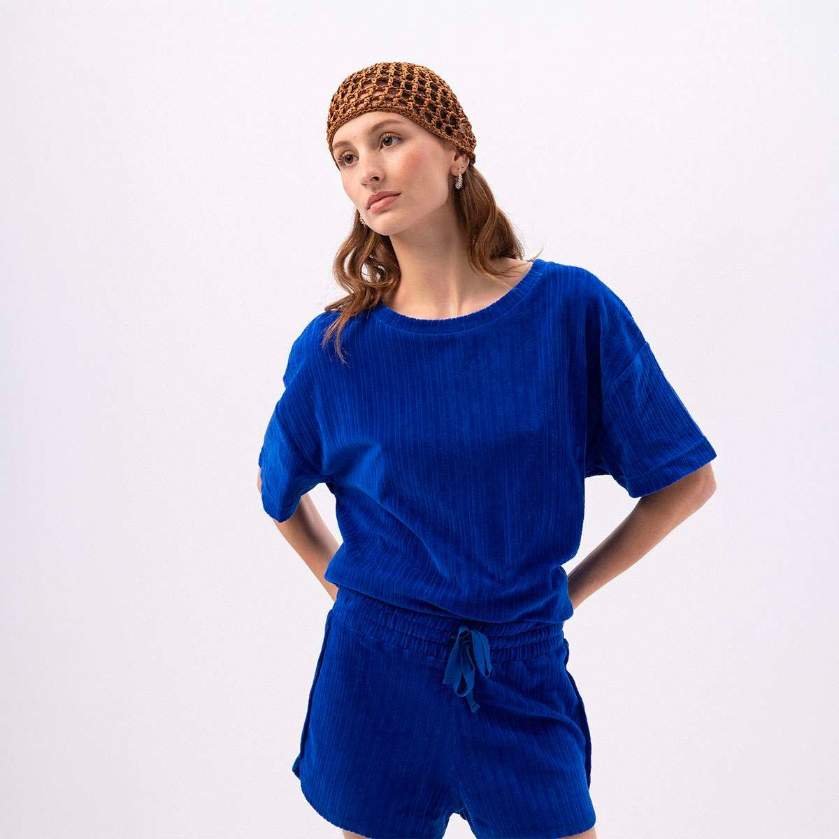 T-shirt en coton organique MARTIN saphir, BENSIMON