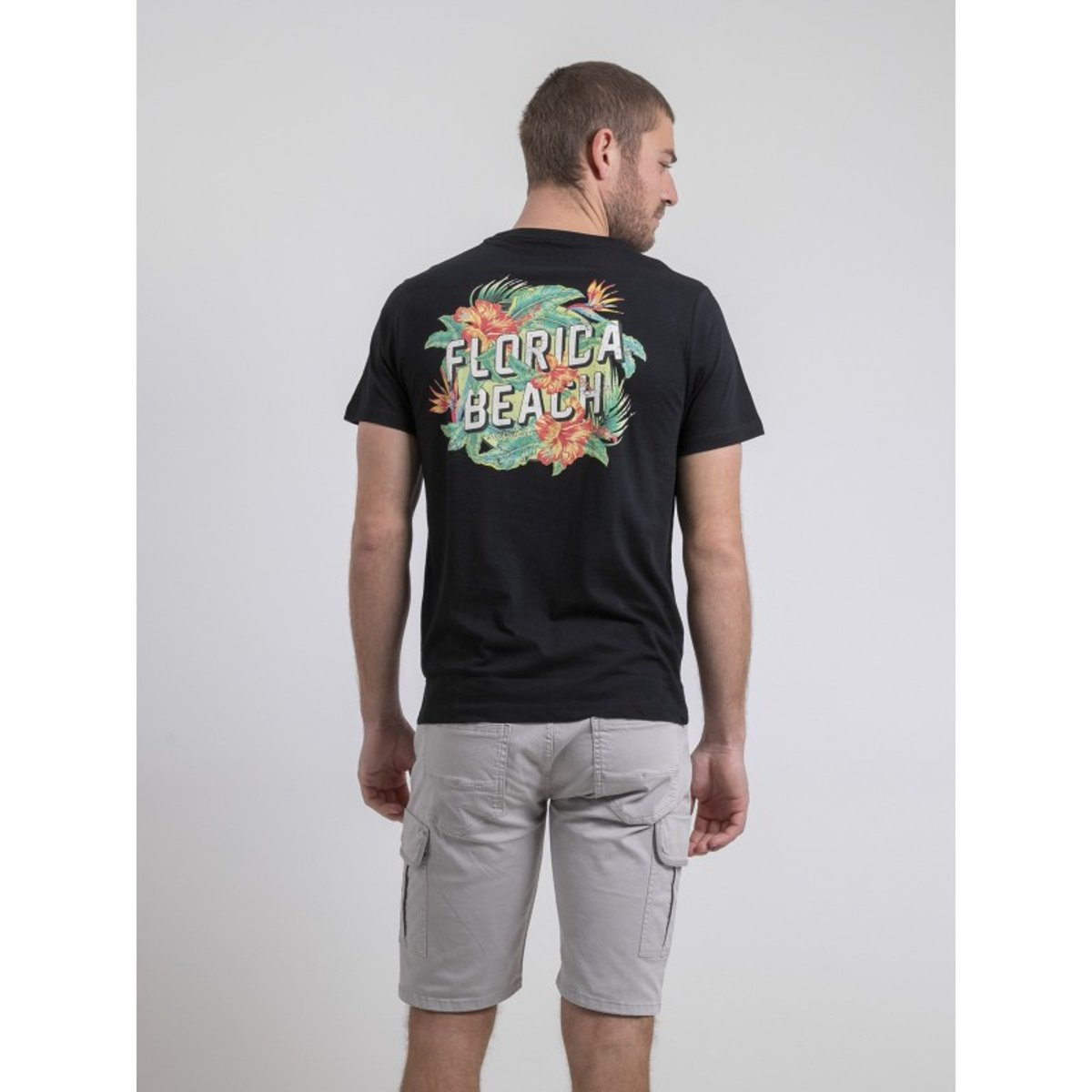 T-shirt Col Rond Pur Coton Nogozo noir, RITCHIE