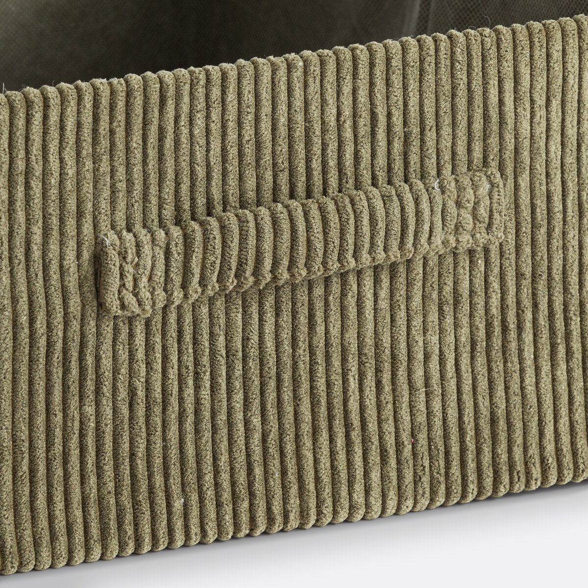 Panier pliable, velours côtelé, Veloudo kaki, LA REDOUTE INTERIEURS