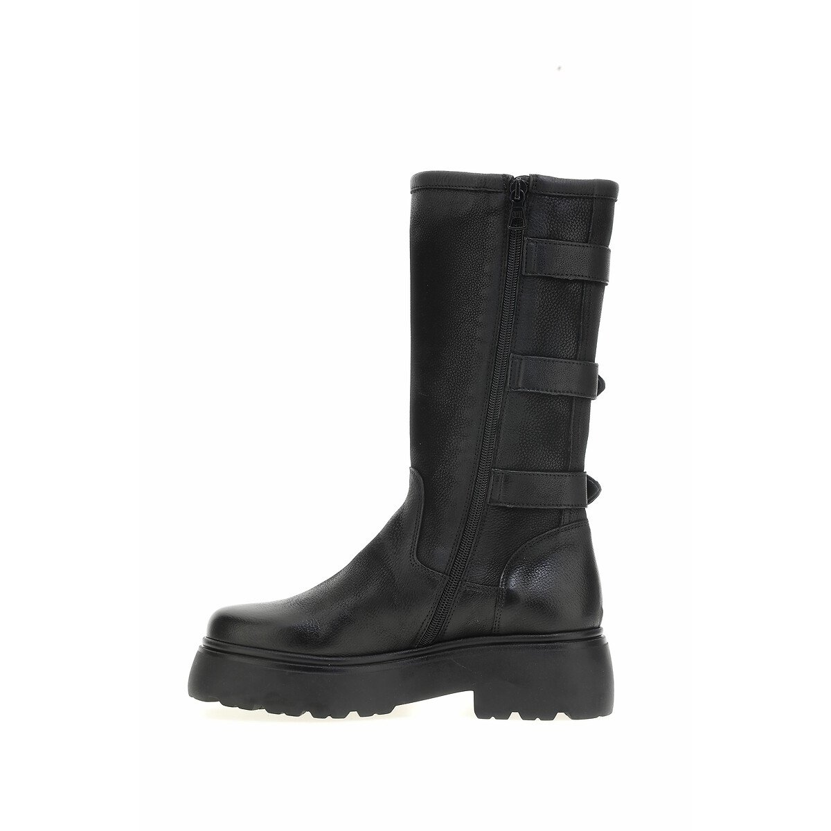 Bottes motardes en cuir noir, MJUS