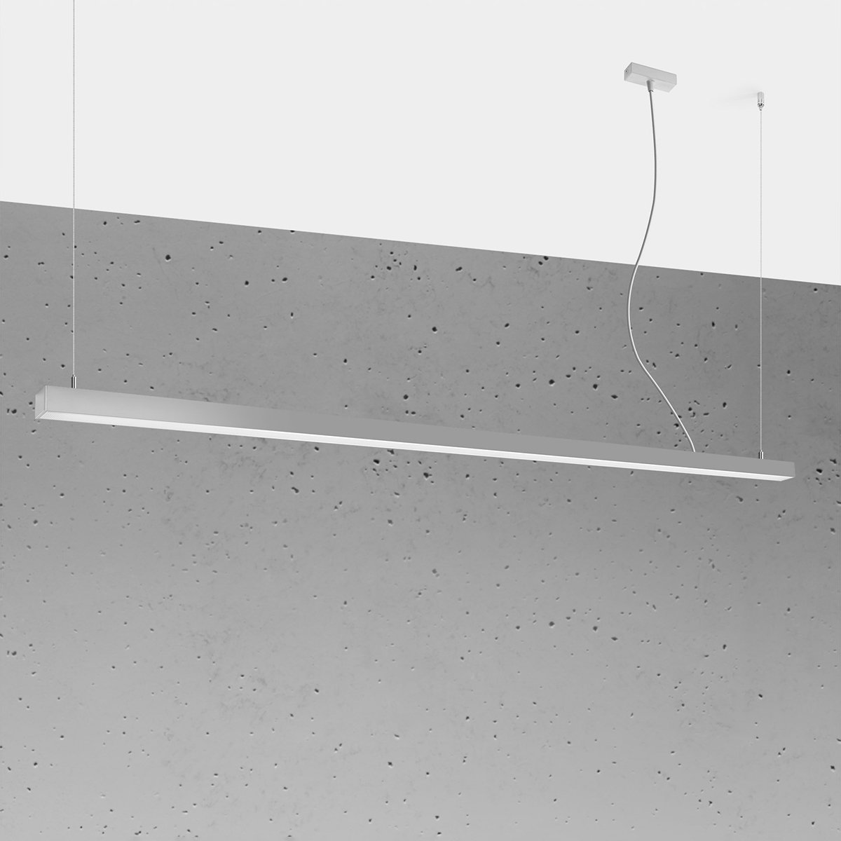 Suspension Aluminium Gris LED 1 Pinne gris, EDEN