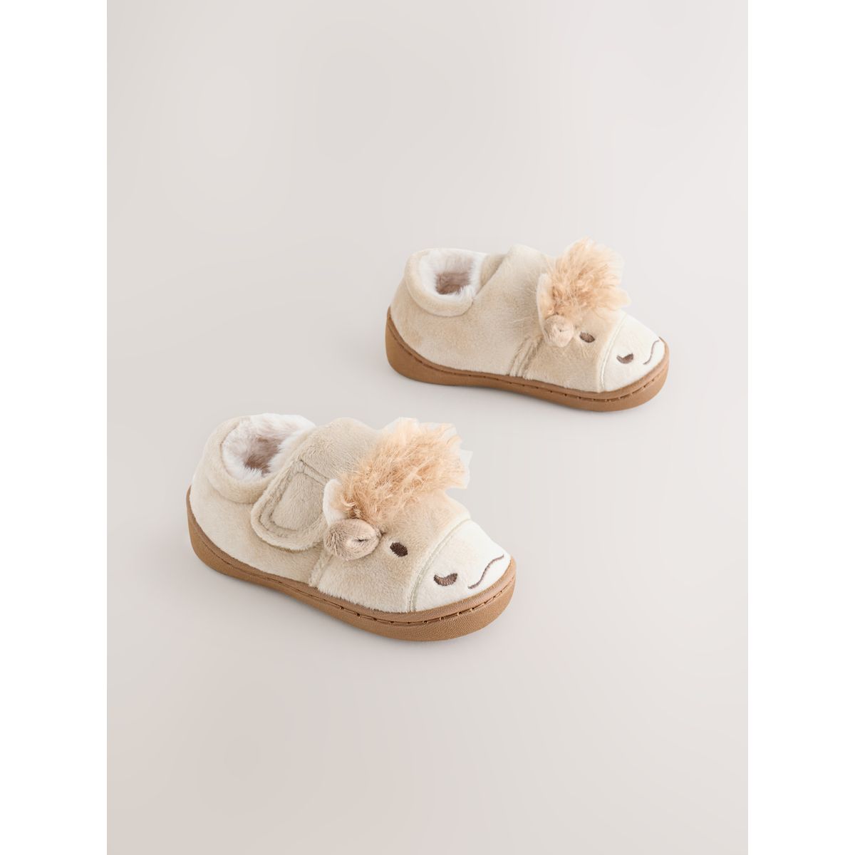 Chaussons à semelle cuvette et motif hamish naturel, NEXT