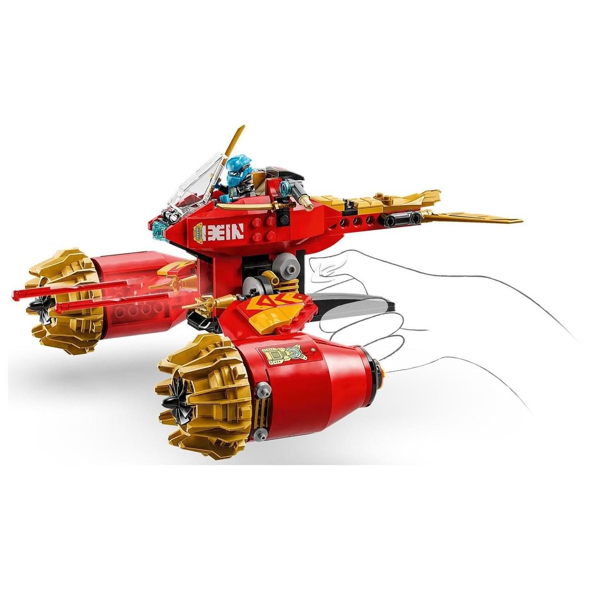 LEGO NINJAGO - La moto tempête du robot de Kai - 71830 multicolore, LEGO