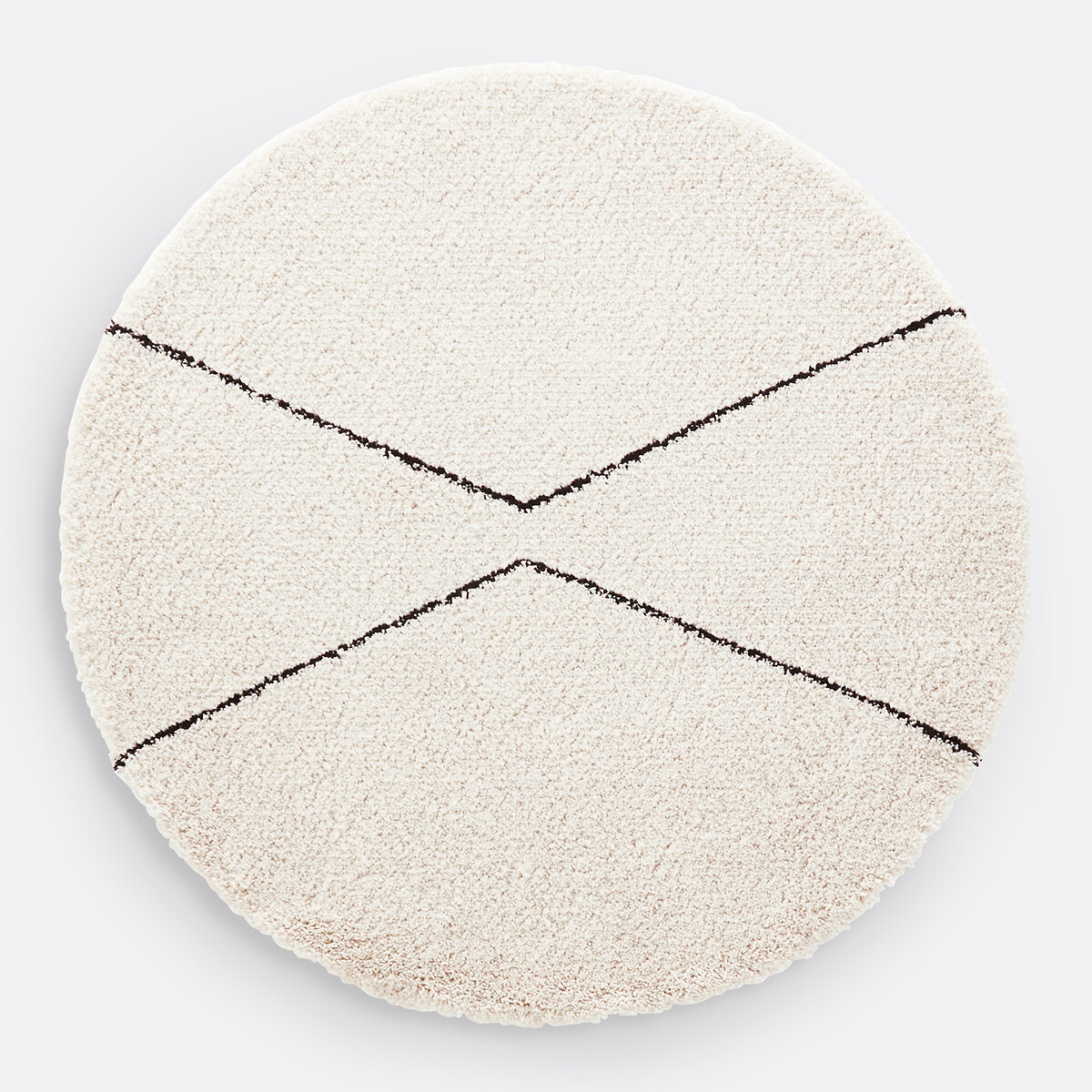 Luna Round Berber Style Rug ecru , LA REDOUTE INTERIEURS