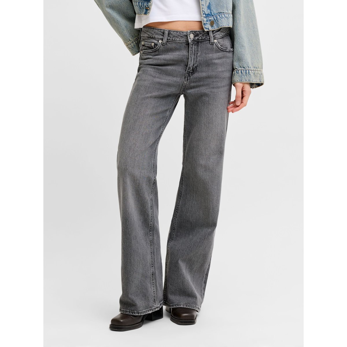 Jean Coupe Évasée grey denim, JJXX