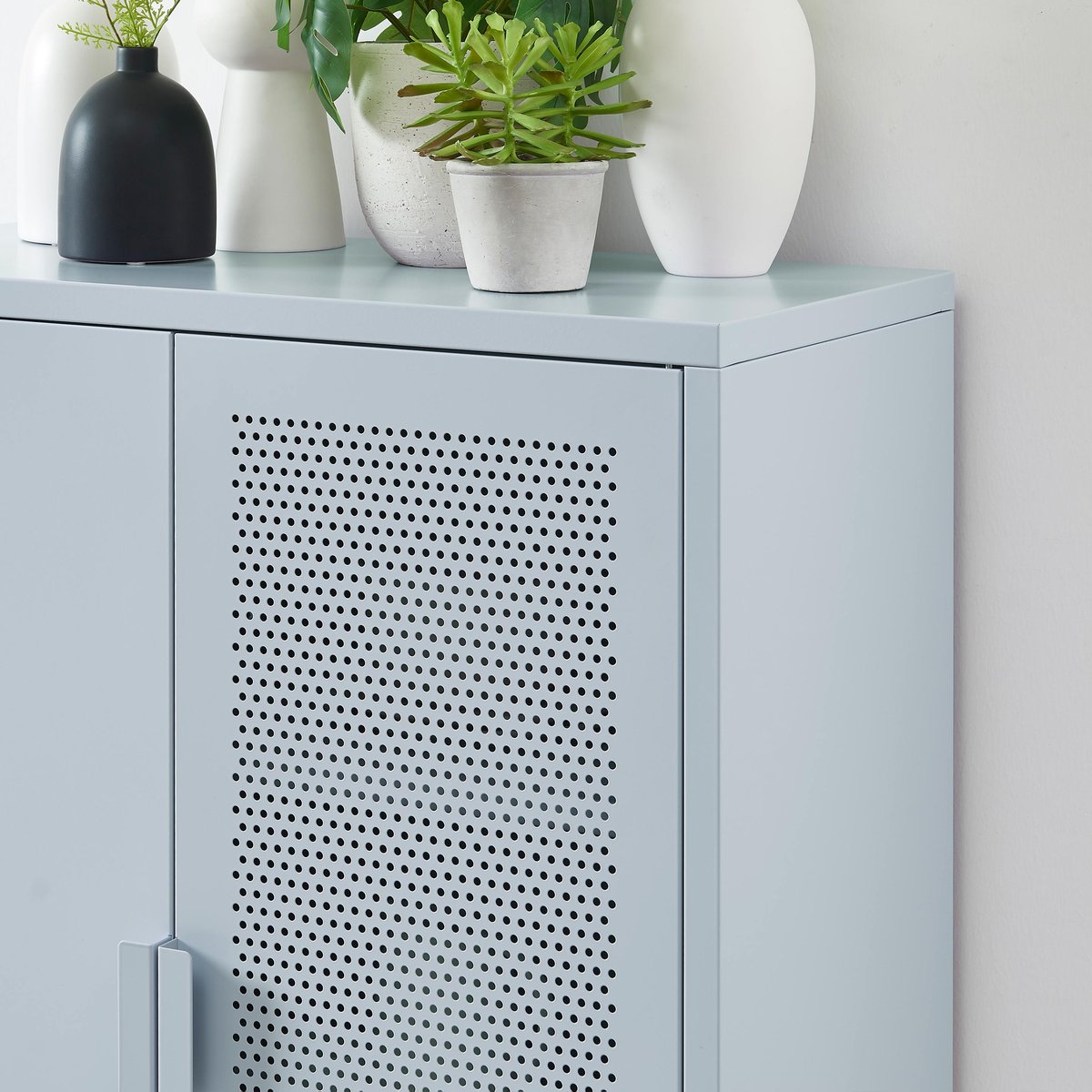 Buffet en acier 2 portes gris bleu, PANTONE
