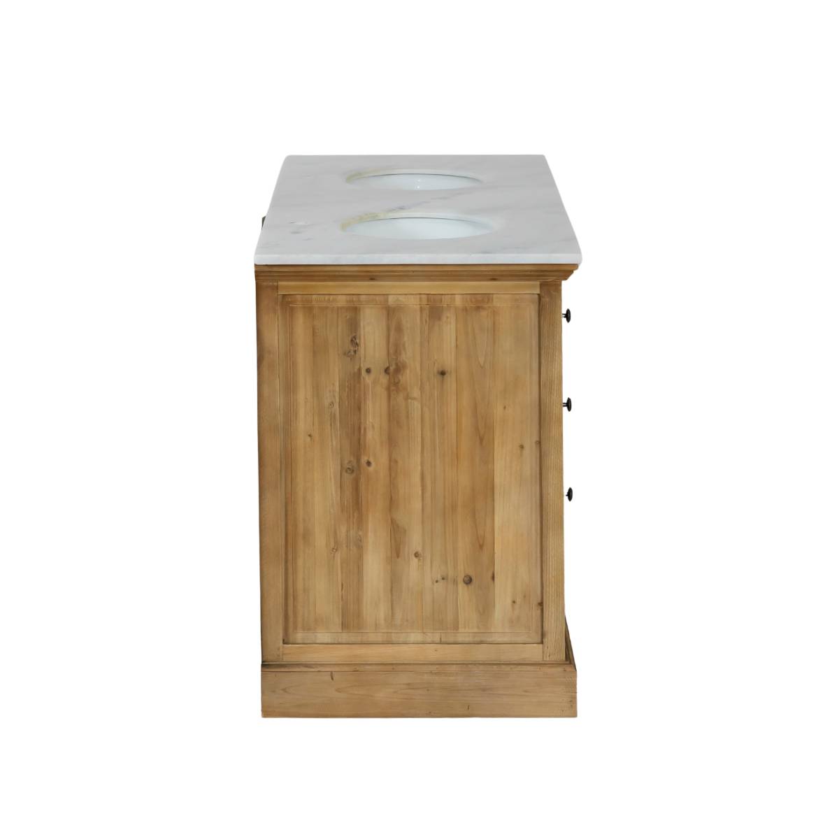 Meuble sous vasque en bois recyclé ESKEL bois clair, MADE IN MEUBLES 