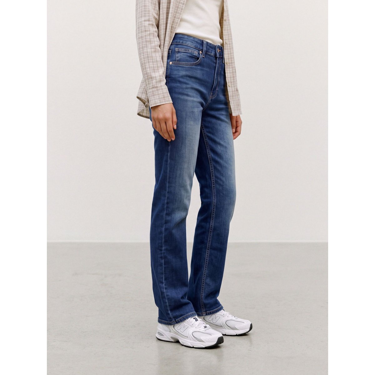 Jean À Coupe Large dark blue denim 1, VERO MODA