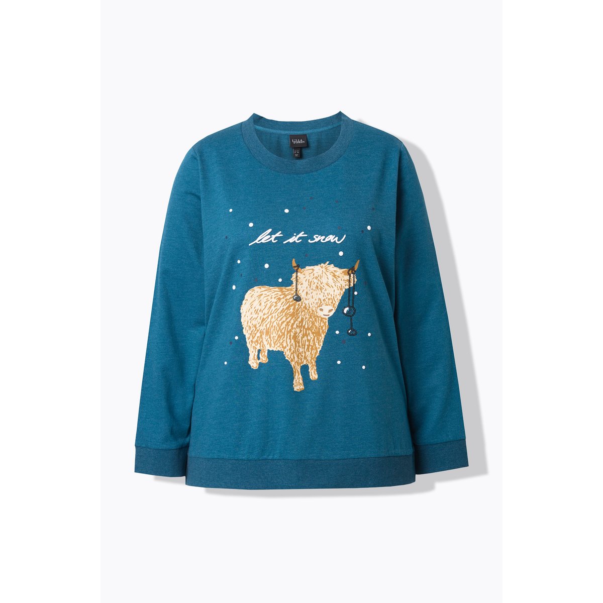 Sweat-shirt à paillettes Let ot Snow pétrol, ULLA POPKEN