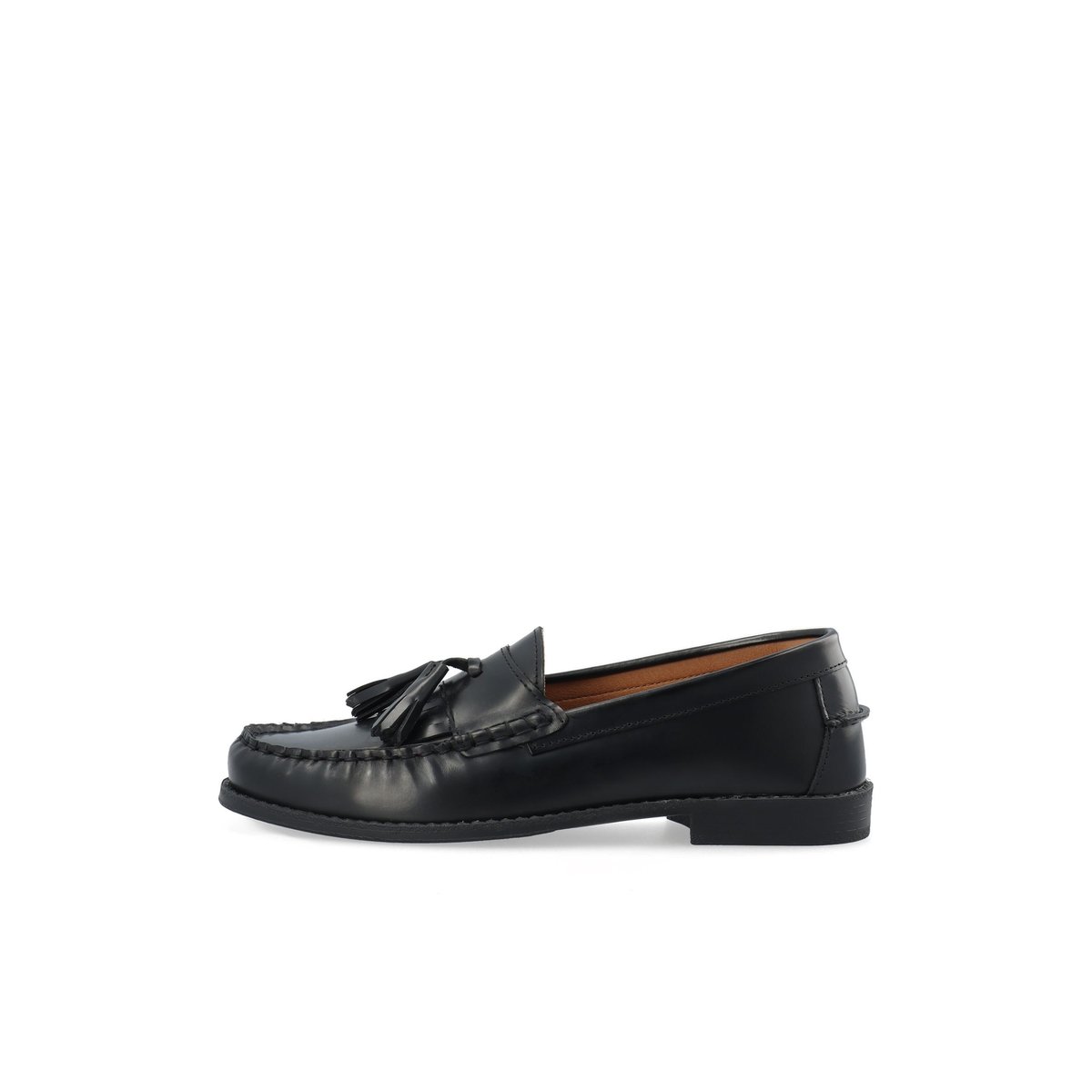 Mocassins En Cuir black1, BIANCO