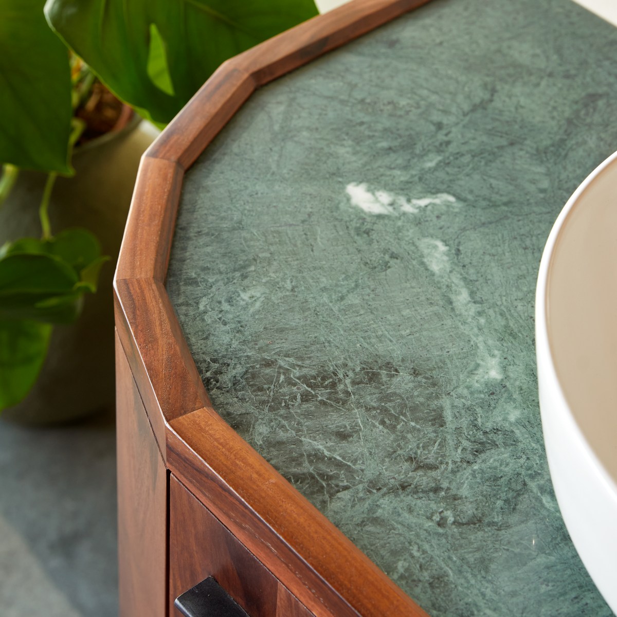 Meuble de rangement salle de bain en Palissandre massif, JADE marron, TIKAMOON