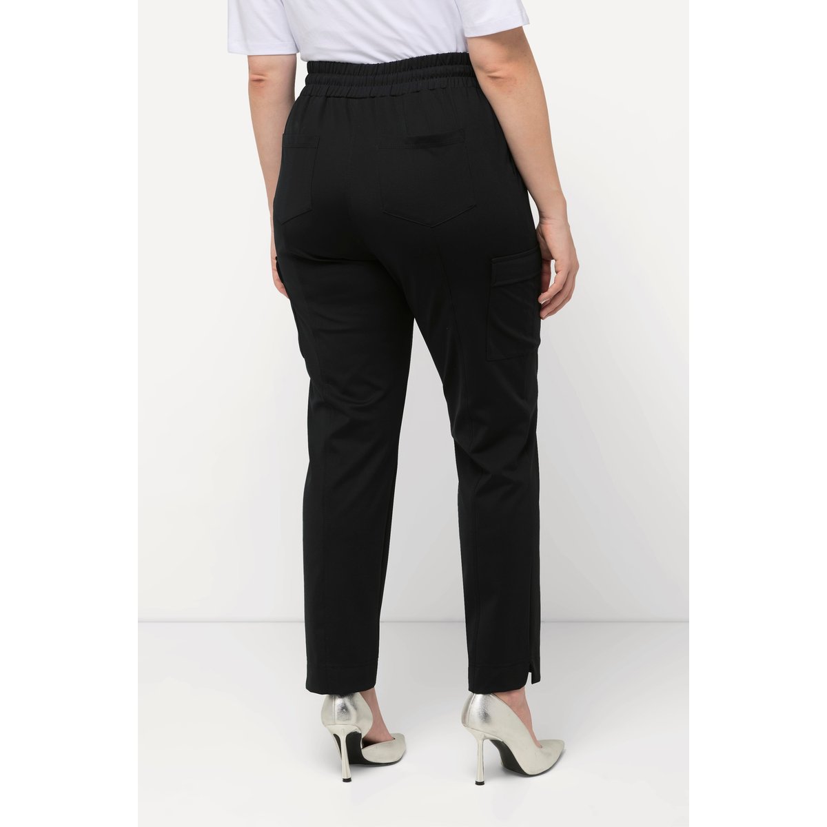 Pantalon cargo, poches noir, ULLA POPKEN