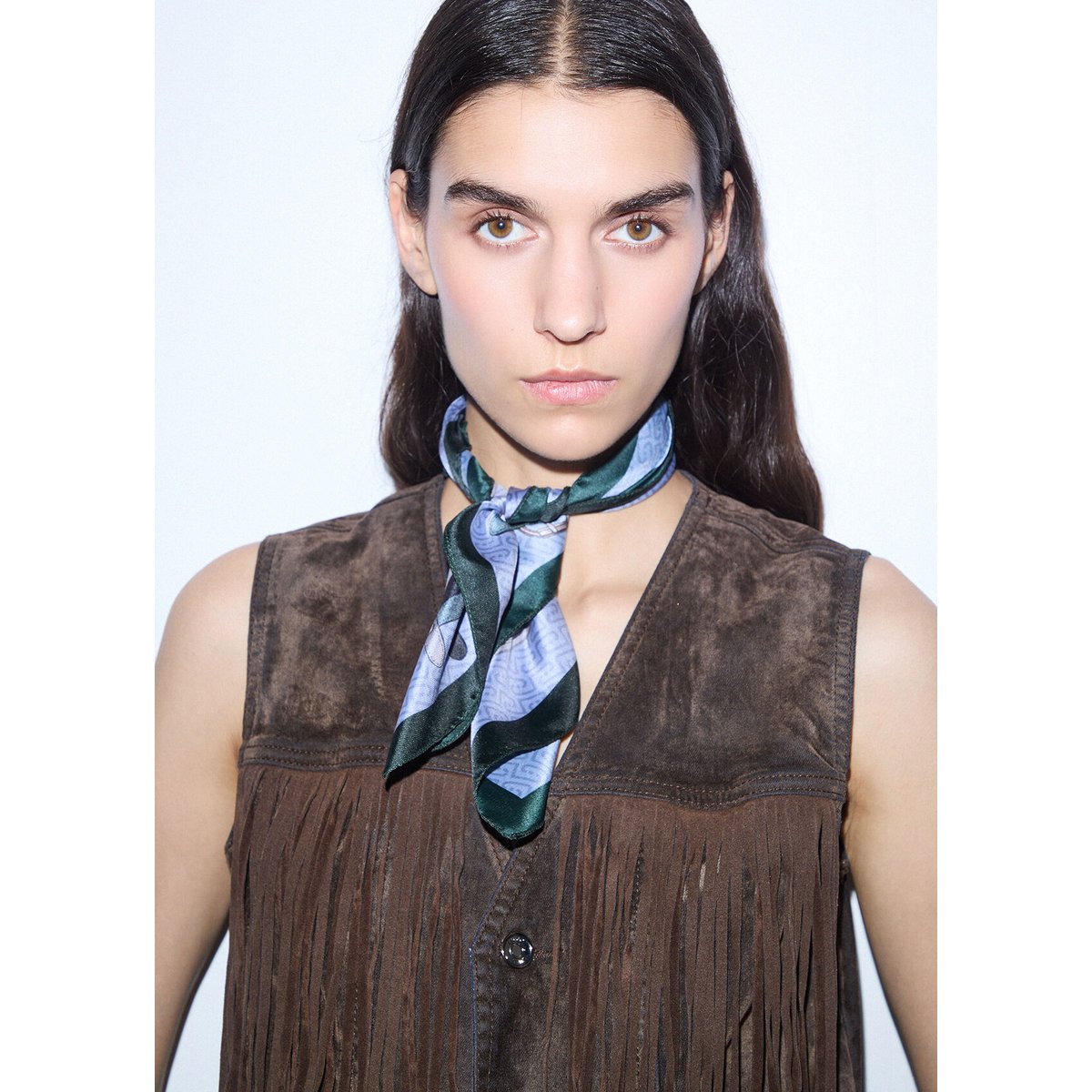 Foulard petit format avec imprimé bleu clair, LIU JO