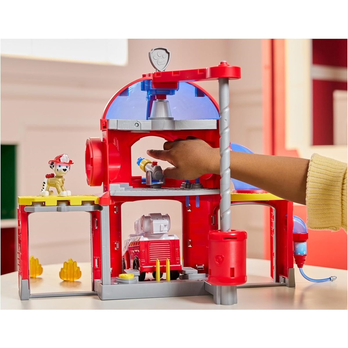 PAW Patrol - Pat Patrouille - Caserne de pompiers Fire Rescue multicolore, SPIN MASTER