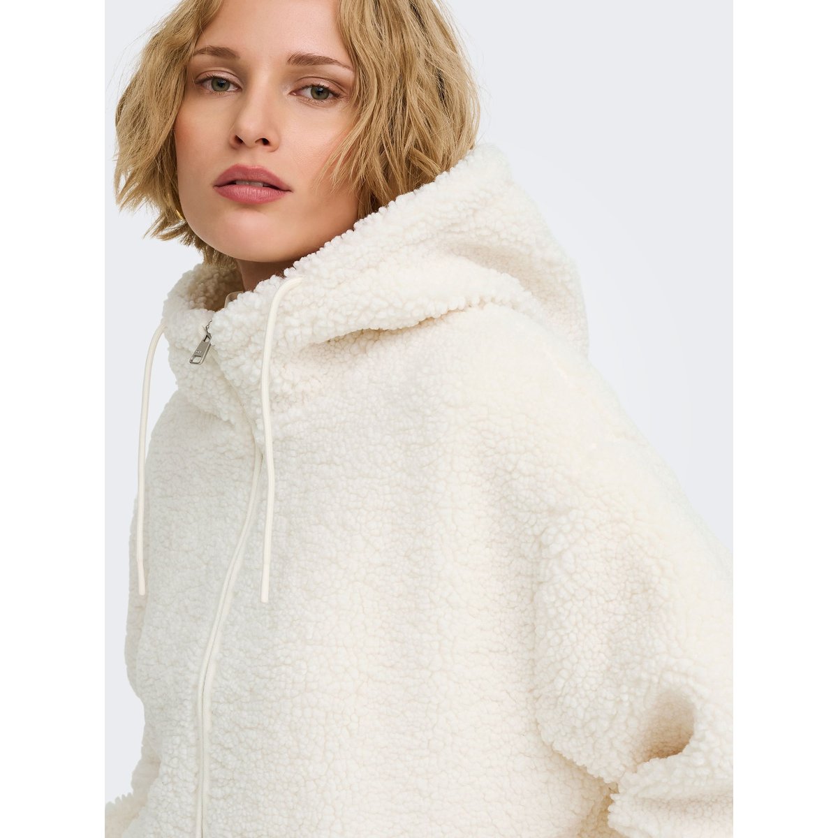 Manteau En Peluche cloud dancer, ONLY