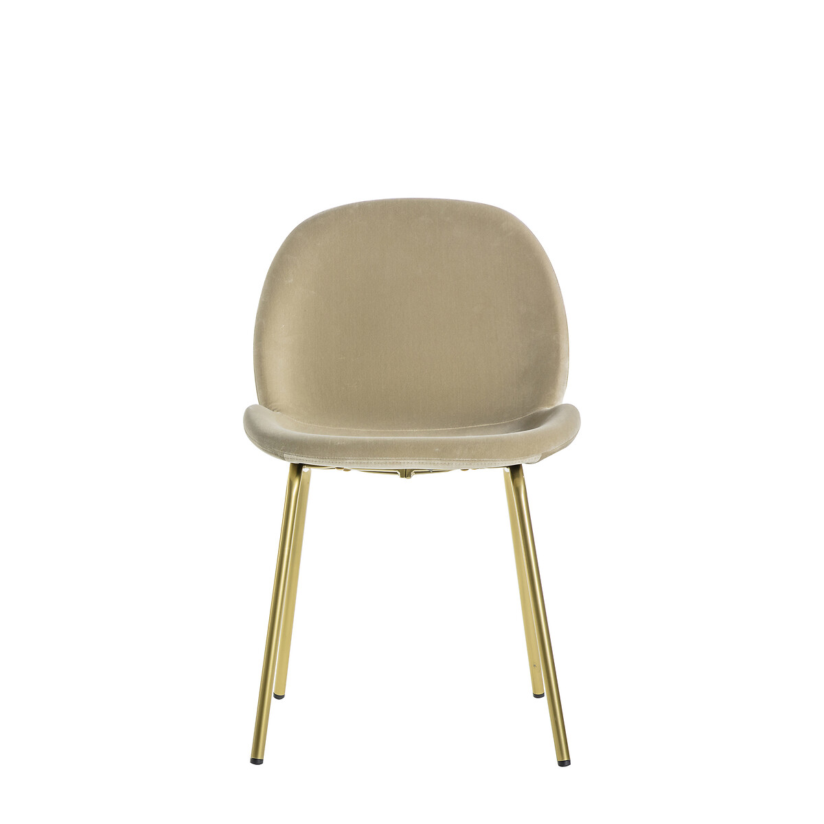 Rewari Velvet Dining Chair with Gold Legs (Set of 2) oatmeal, ÉDITÉ