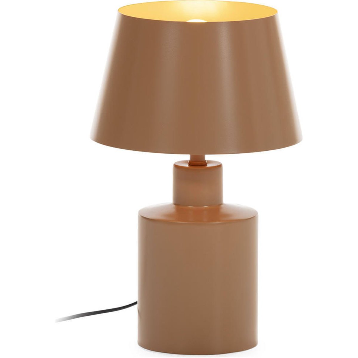 Lampe de table en métal avec abat-jour moka, RECOLLECTION