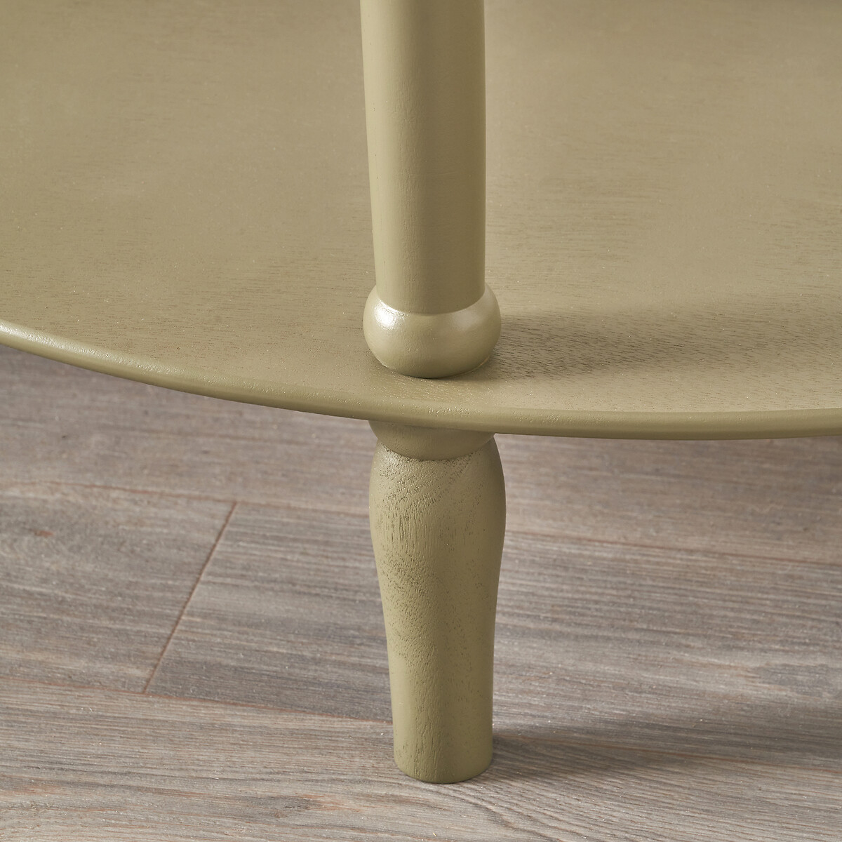 Hawthorne Half Moon Wood Console Table olive green, SO'HOME