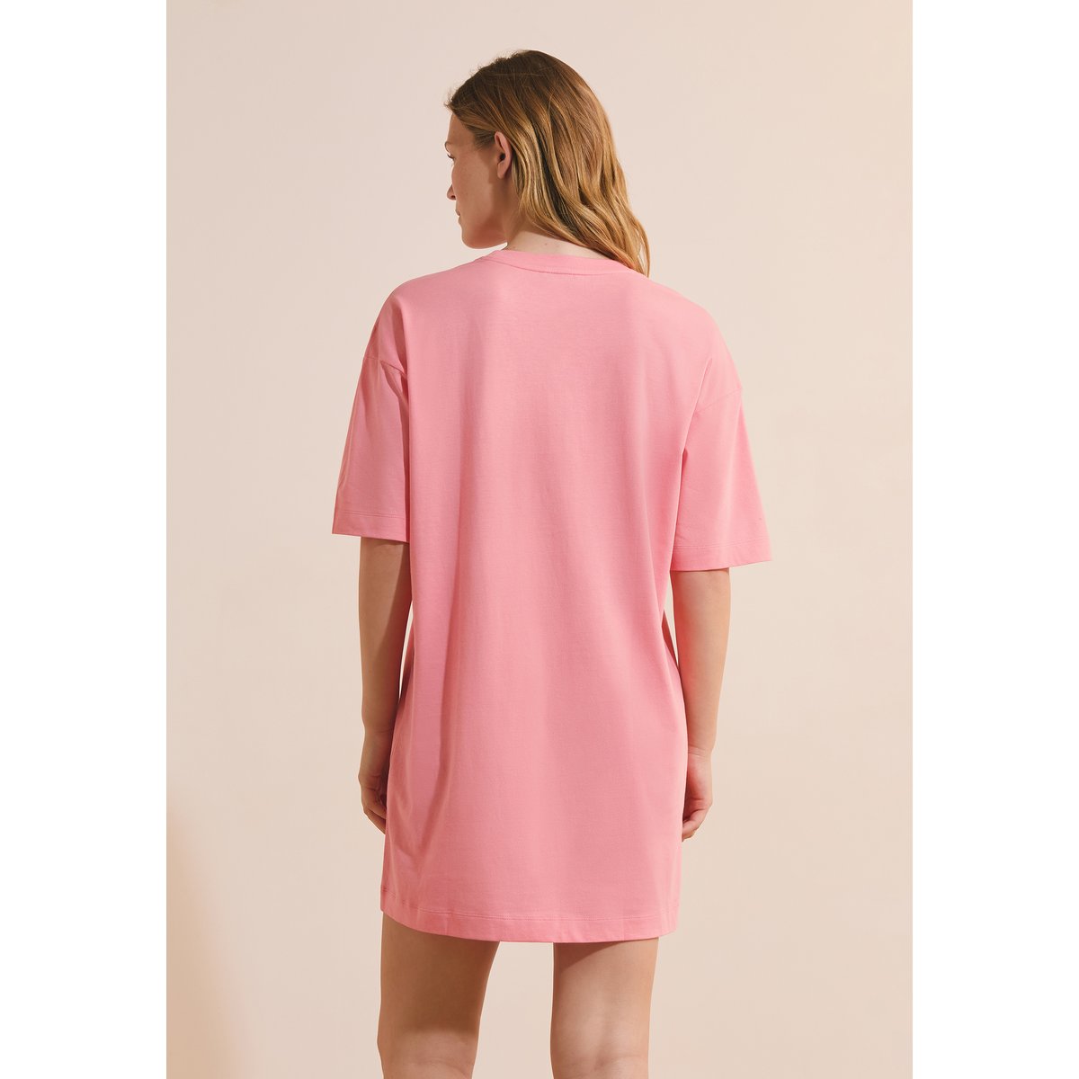 Chemise de nuit à motifs légumes en coton TILIA rose bonbon, ETAM