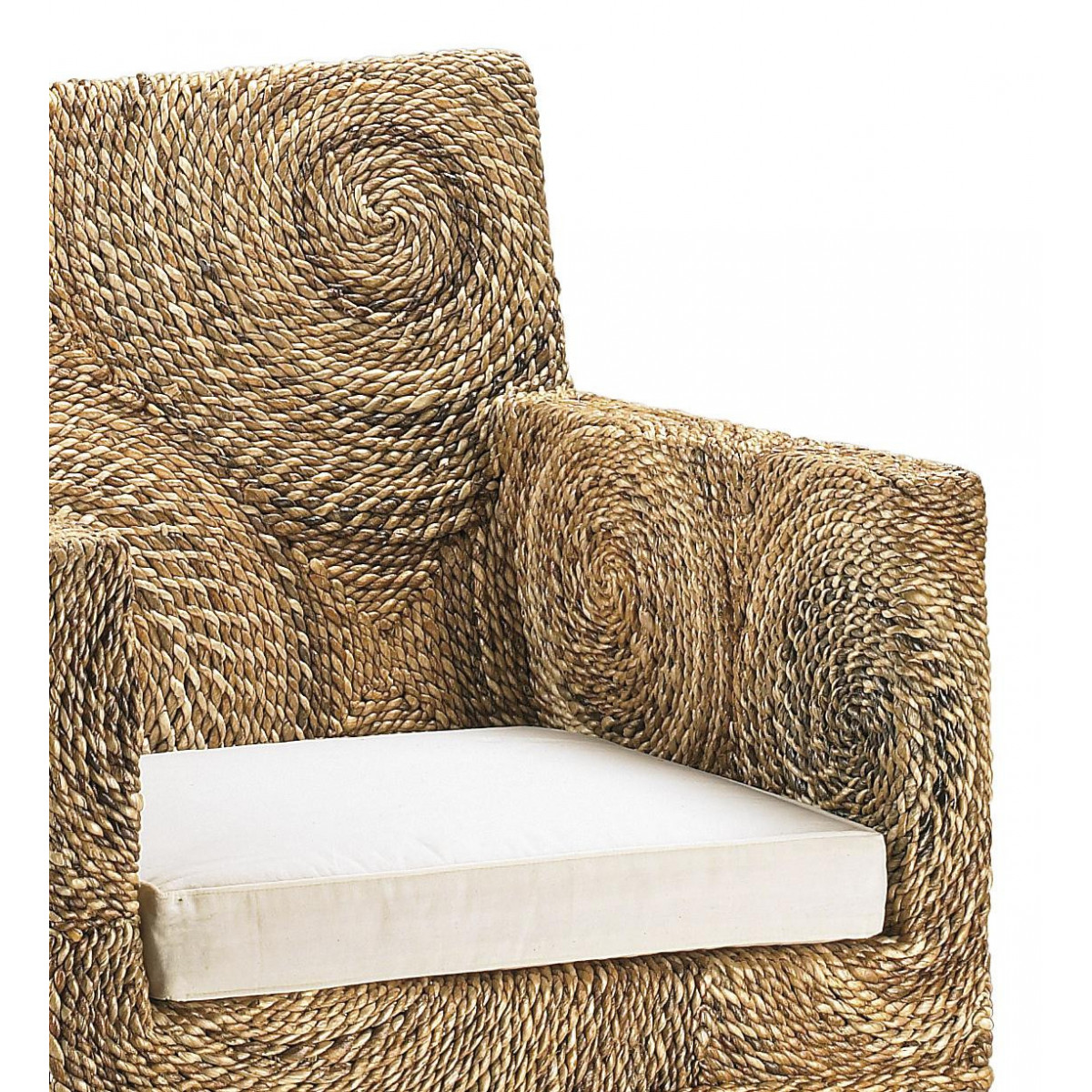 Fauteuil rotin marron, DECORATION D’AUTREFOIS