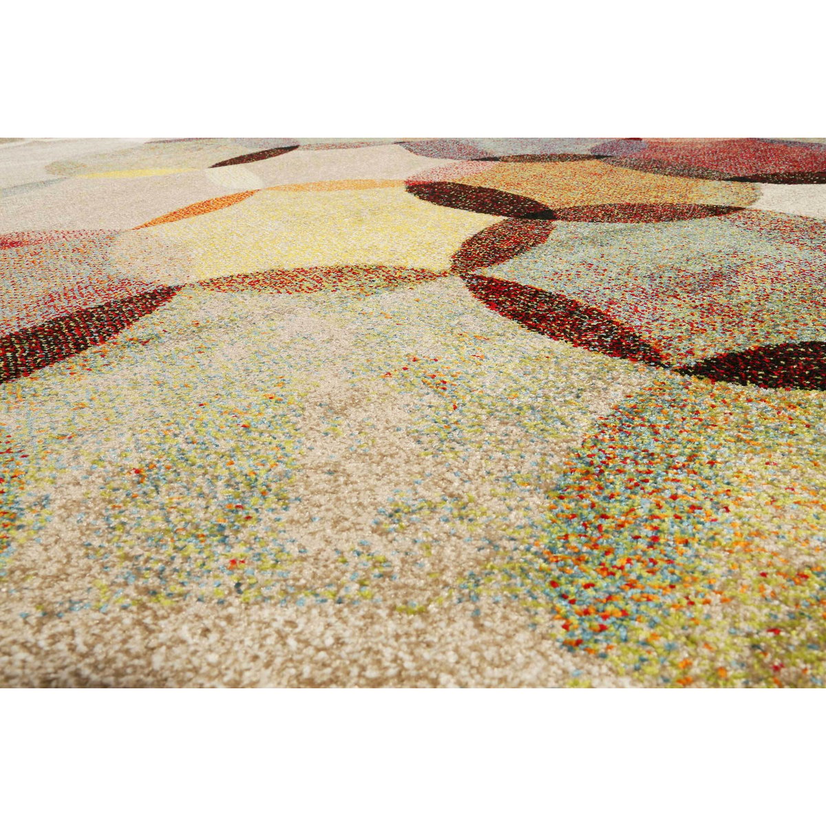 Tapis salon moderne look vintage chiné , Modernina coloré, ESPRIT