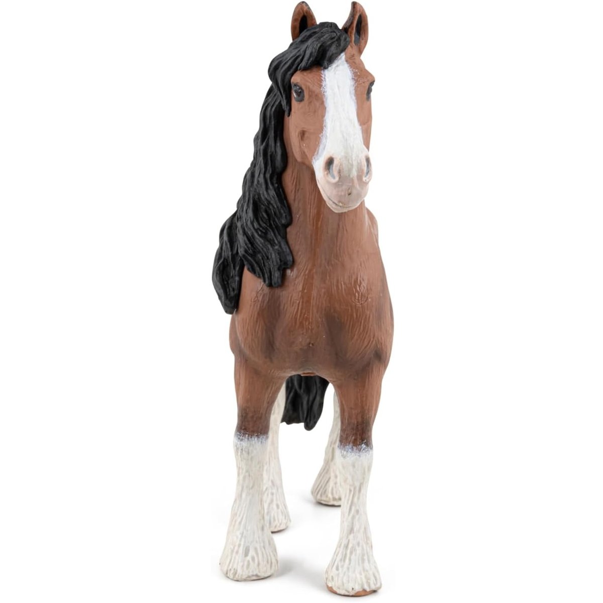 Figurine Cheval Clydesdale marron, PAPO