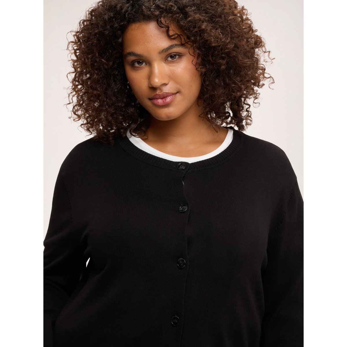 Cardigan col rond noir, FIORELLA RUBINO