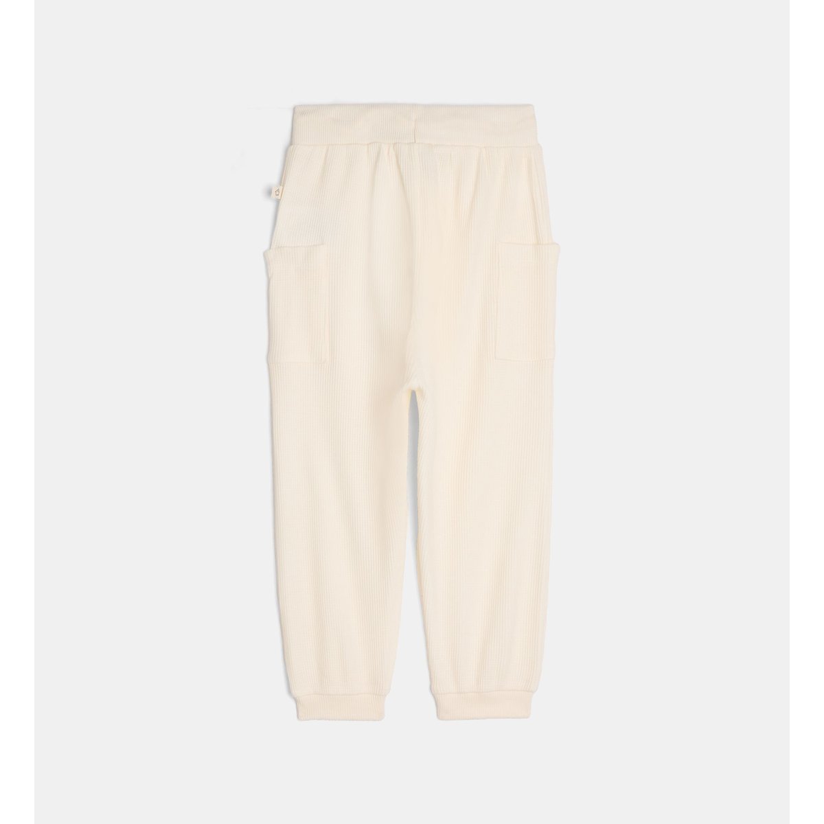Pantalon de jogging lapo en coton bio gaufré écru, CADET ROUSSELLE